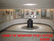 YOU WILL FIND A NICE, CLEAN, WELL LIGHTED LOBBY. IT TOO, IS ALMOST AS NICE AS THE ATLANTIC BEACH POST OFFICE.